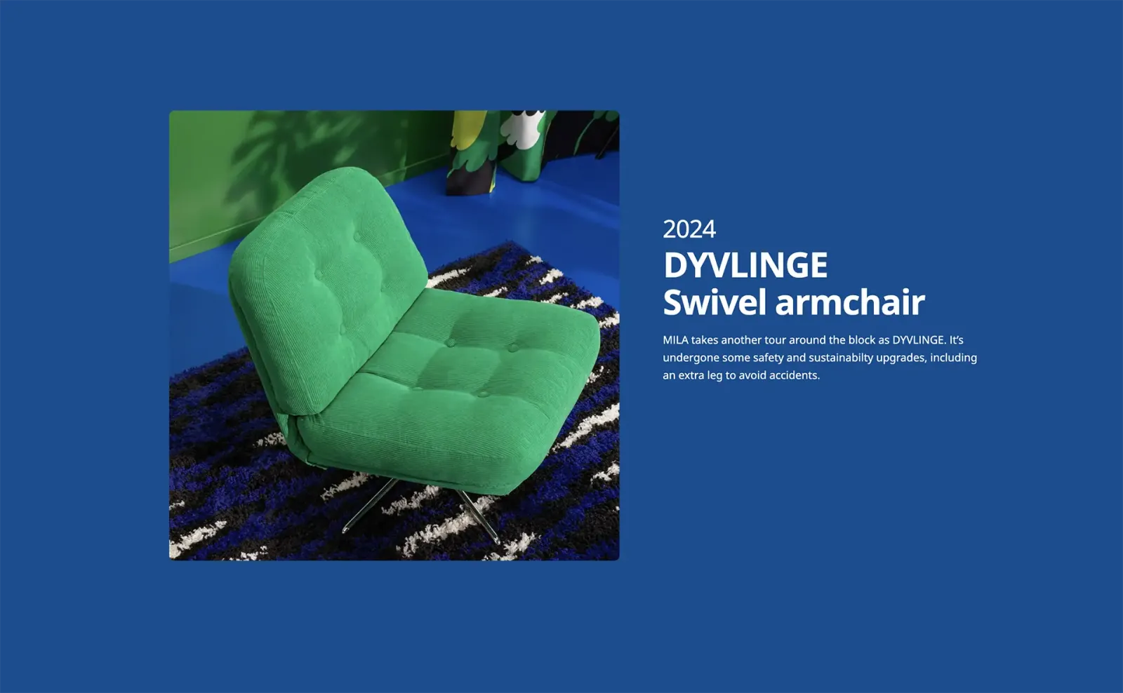 IKEA Dyvlinge armchair in bright green
