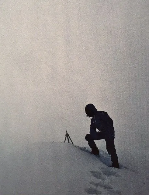 A Sherpa looking at the route ahead