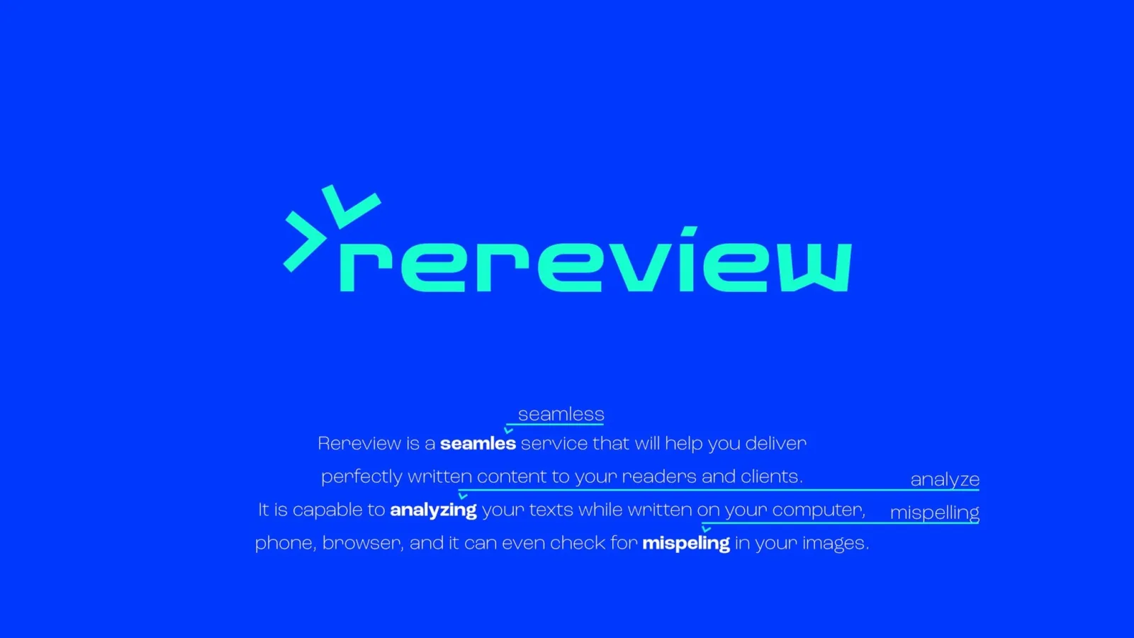 Rereview — Check every text on your software